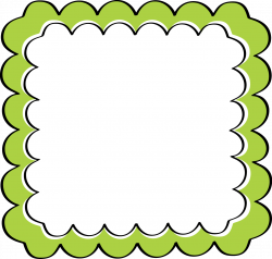 Green Scalloped Frame Clipart
