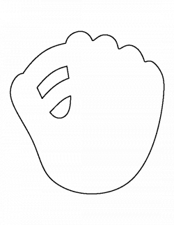 Baseball mitt pattern. Use the printable outline for crafts ...