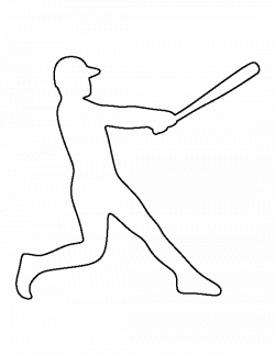 Baseball player pattern. Use the printable outline for crafts ...
