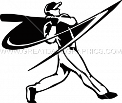 Baseball Player Swinging | Production Ready Artwork for T-Shirt Printing