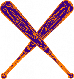 Baseball Bat Purple And Orange Clip Art at Clker.com - vector clip ...