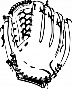 Baseball Glove Clipart Black And White | Letters Format