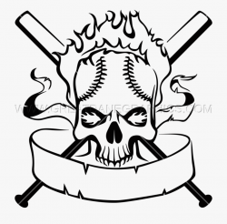 Baseball Skull Crest - Skull Baseball Clipart #111924 - Free ...