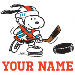 Snoopy Hockey - Personalized Burp Cloth by snoopystore