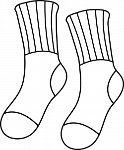 Baseball sock outline clipart