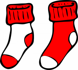 Red And White Socks Clip Art at Clker.com - vector clip art online ...