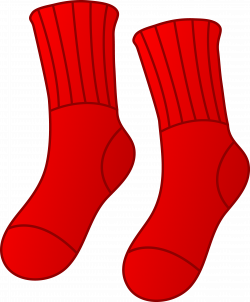 Pair of Red Socks - Free Clip Art