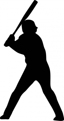Baseball Player Batting Stance Righty Silhouette : Custom ...