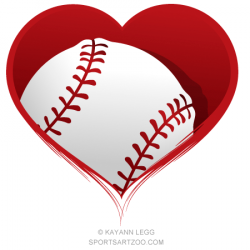 Baseball Heart Design | Baseball Designs | Baseball ...