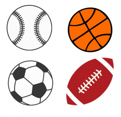 Balls svg clipart pack - Baseball , Basketball, Football, Soccer ball svg,  png, dxf, eps
