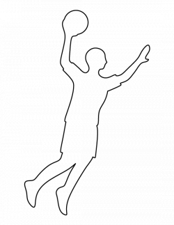 Basketball player pattern. Use the printable outline … | Printable ...