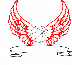 Basketball Angel Wings Clip Art at Clker.com - vector clip art ...