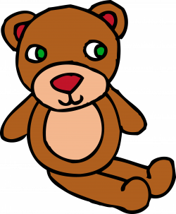 Bear clipart toy - Pencil and in color bear clipart toy