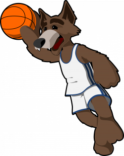 Clipart - basketball wolf