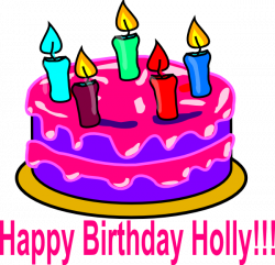 Happy Bday Holly Clip Art at Clker.com - vector clip art online ...