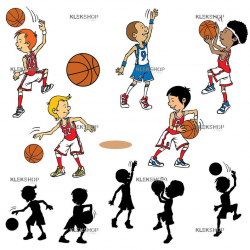 Basketball kids svg/Basketball Player svg/Basketball Clipart/Basketball  Kids Set/Digital clipart/Vector PDF and EPS +PNG, svg,dxf,jpeg Files