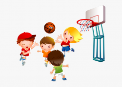 Pe Clipart Childrens - Kids Playing Basketball Clipart ...