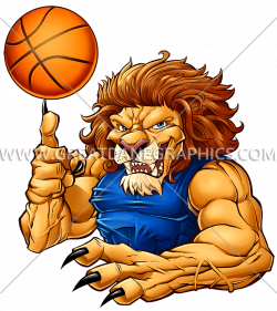 Basketball Lion | Production Ready Artwork for T-Shirt Printing