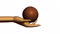 Sports Themed Video Clipart with Abstract Hand Holding Basketball ...