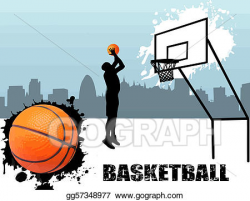 Vector Illustration - Street basketball. EPS Clipart ...