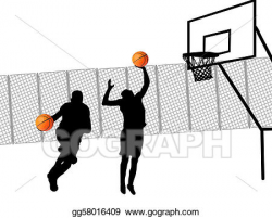 Vector Illustration - Street basketball. EPS Clipart ...