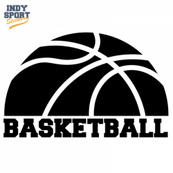 Half Basketball Silhouette with Text Below | Basketball ...