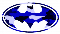 Batman Logo Blue Camo Free Images At Clker Com Vector Clip Art ...
