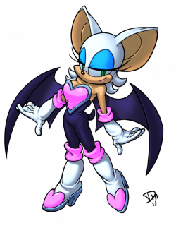 Rouge The Bat 2 colored PNG by dindinart on DeviantArt