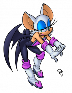 Rouge The Bat 3 colored PNG by dindinart on DeviantArt