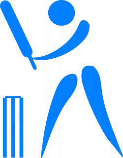 Cricket bat ball player stickman free image