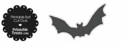 Printable Grey Bat Cut Outs — Printable Treats.com