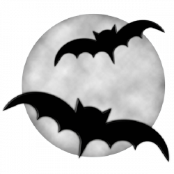 Moon with Bats Halloween Clipart - Clip Art Bay