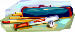 Rounders Bat-and-Ball Game Equipment - Vector Image