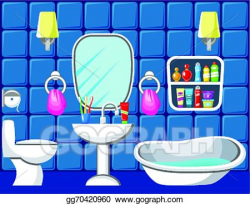 Vector Clipart - Bathroom. Vector Illustration gg70420960 - GoGraph