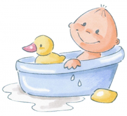 Baby in Tub Clip Art | BEBÉS , hora de Baño y hora de Dormir ...
