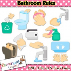 Bathroom Rules Clip art