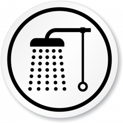 Bathroom Shower Symbol ISO Sign - Ships Hassle Free, SKU: IS-1239 ...