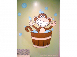 Examples of Wall Murals hand-painted in Bathrooms and Powder ...