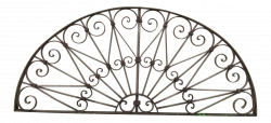 Antique Victorian Iron Gate Architectural Element Halloween Clip Art ...