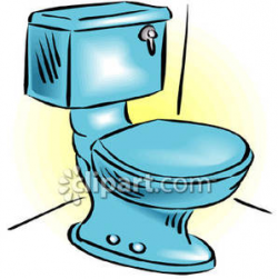 A Blue Toilet - Royalty Free Clipart Picture