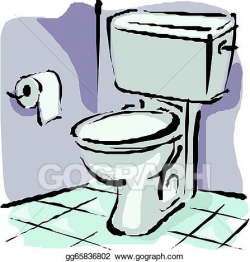 Vector Stock - Home flush toilet. Clipart Illustration ...