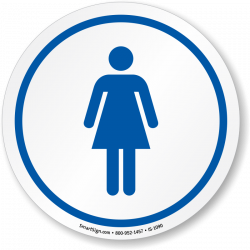 Women's Restroom Symbol Sign, SKU: IS-1090 - MySafetySign.com
