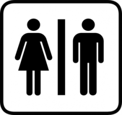 clip art | Black and white | Bathroom signs, Unisex bathroom ...
