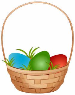 Easter Basket with Eggs PNG Clip Art Image | Gallery Yopriceville ...