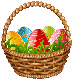 Easter Egg Basket PNG Clip Art Image | Gallery Yopriceville - High ...