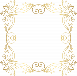 Gold Border Frame PNG Clip Art Image | Gallery Yopriceville - High ...
