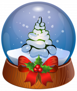 Christmas Tree Snow Globe Transparent PNG Clip Art Image | Gallery ...