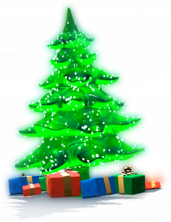 Luminous Christmas Tree with Gifts PNG Clipart | Gallery ...