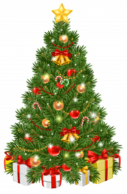 Decorated Christmas Tree Transparent PNG Clip Art Image | Gallery ...