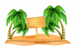 Beach Clip art - Coconut tree on the beach picture material 1000*694 ...